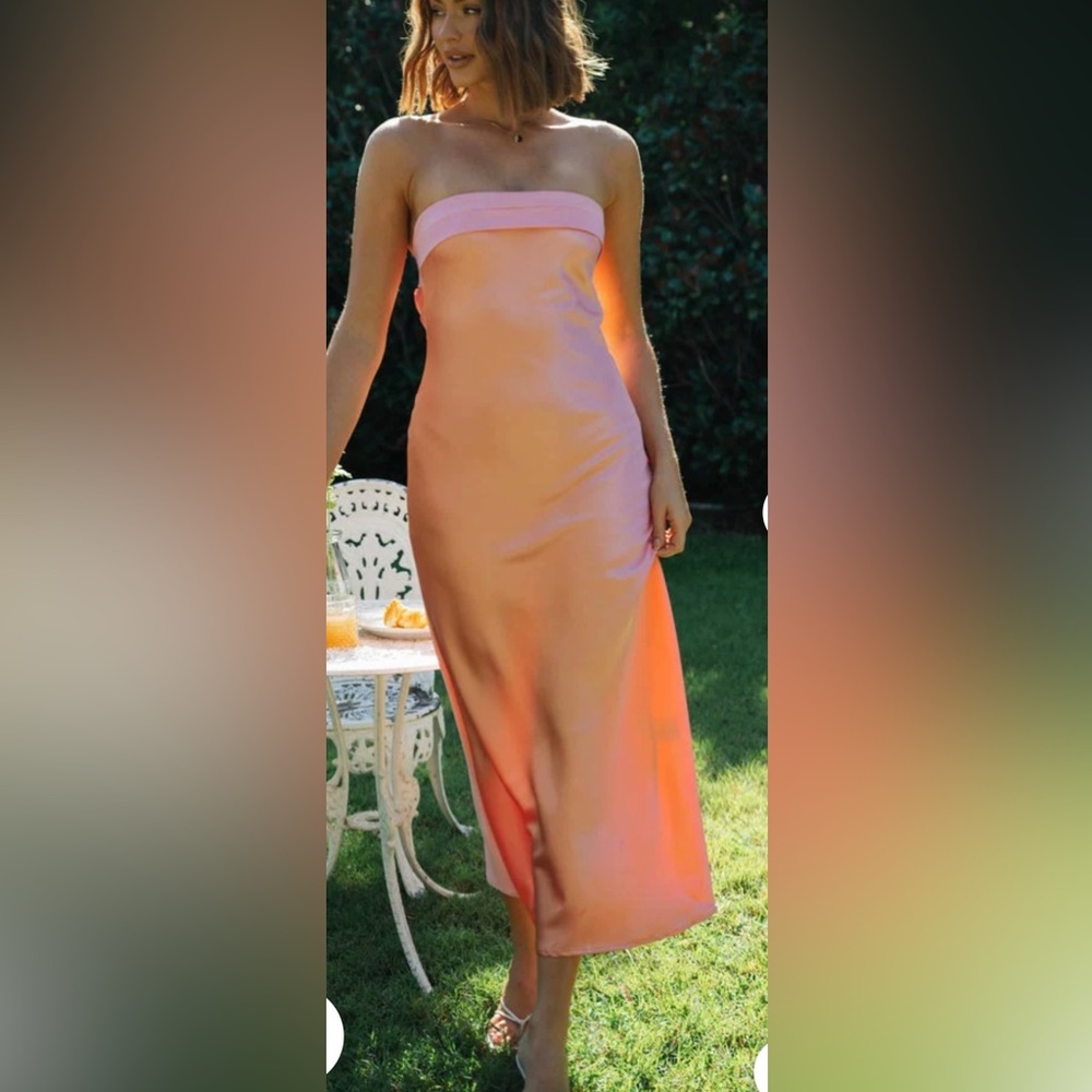 NWT Cherley Half Open Back Sleeveless Silky Maxi Dress size M